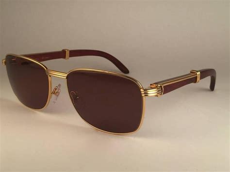 occhiali cartier rimless wood|Vintage Cartier Sunglasses .